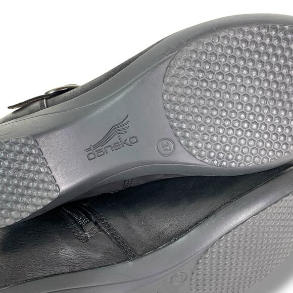 Dansko Ankle Bootie Faithe Black Burnished Leather Nubuck US Size 6.5 / 7 EU 37 - Picture 8 of 11